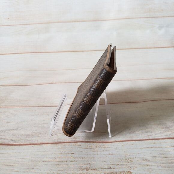 Authentic Celine Paris Macadam Dark Brown Tan Bifold Wallet Unisex Vintage - Picture 3 of 16